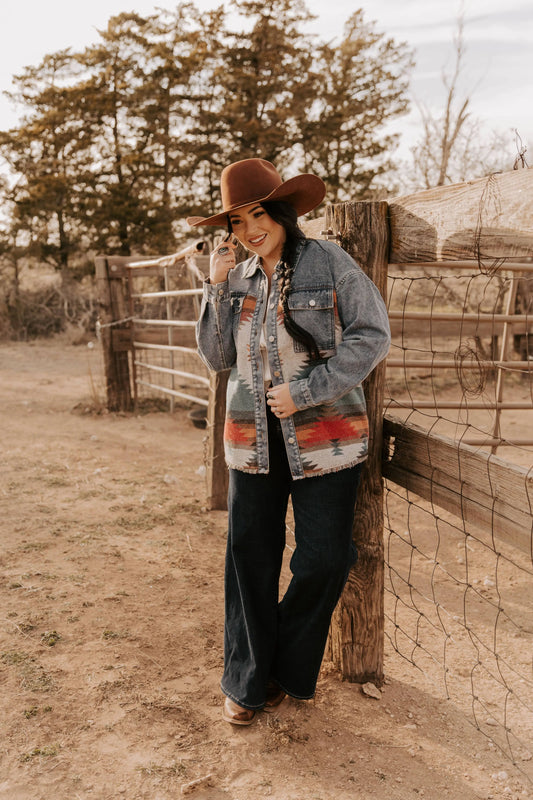 Backcountry Spirit Denim Aztec Jacket MontanaCo