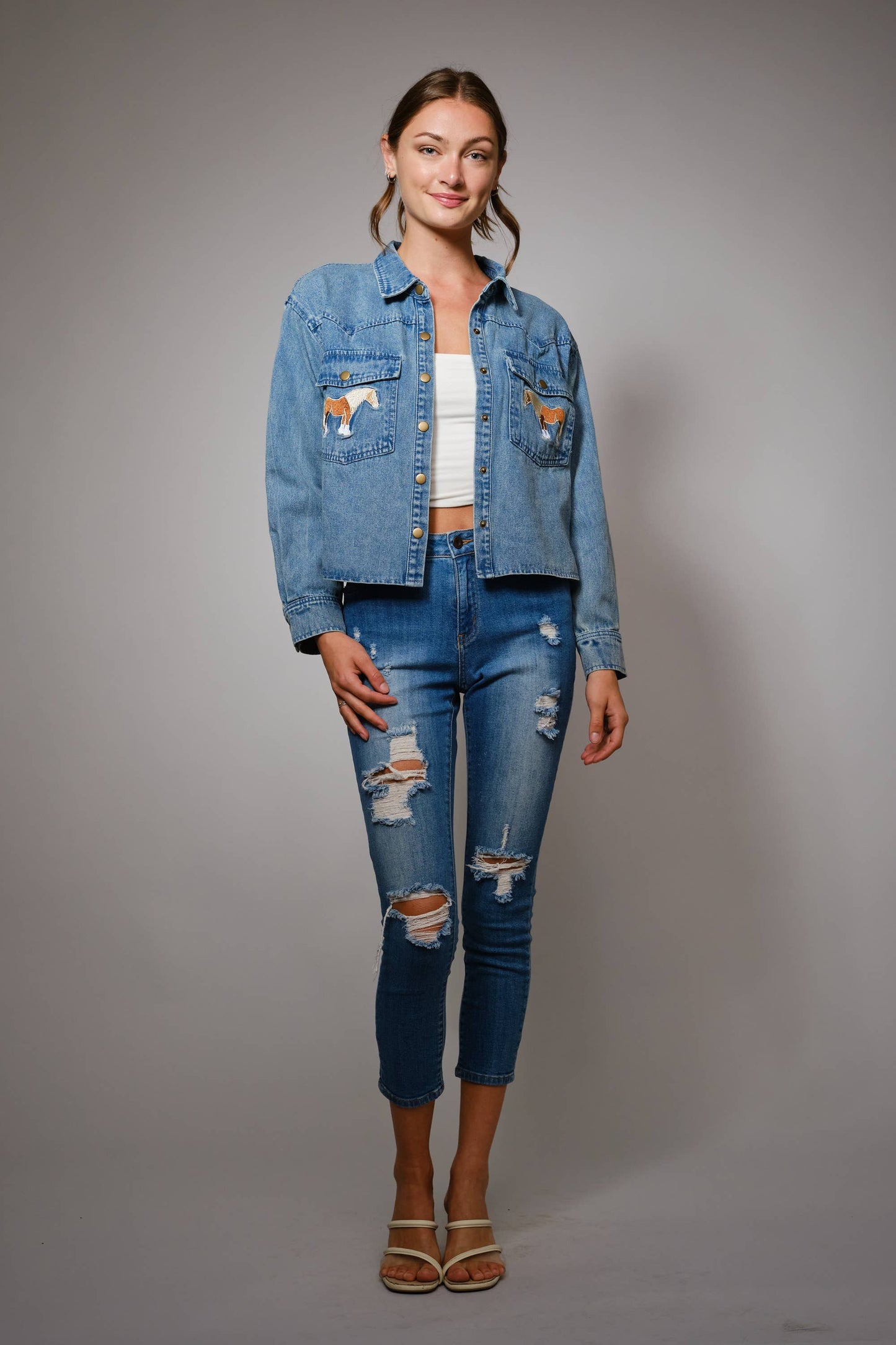 Pony Pockets Denim Jacket