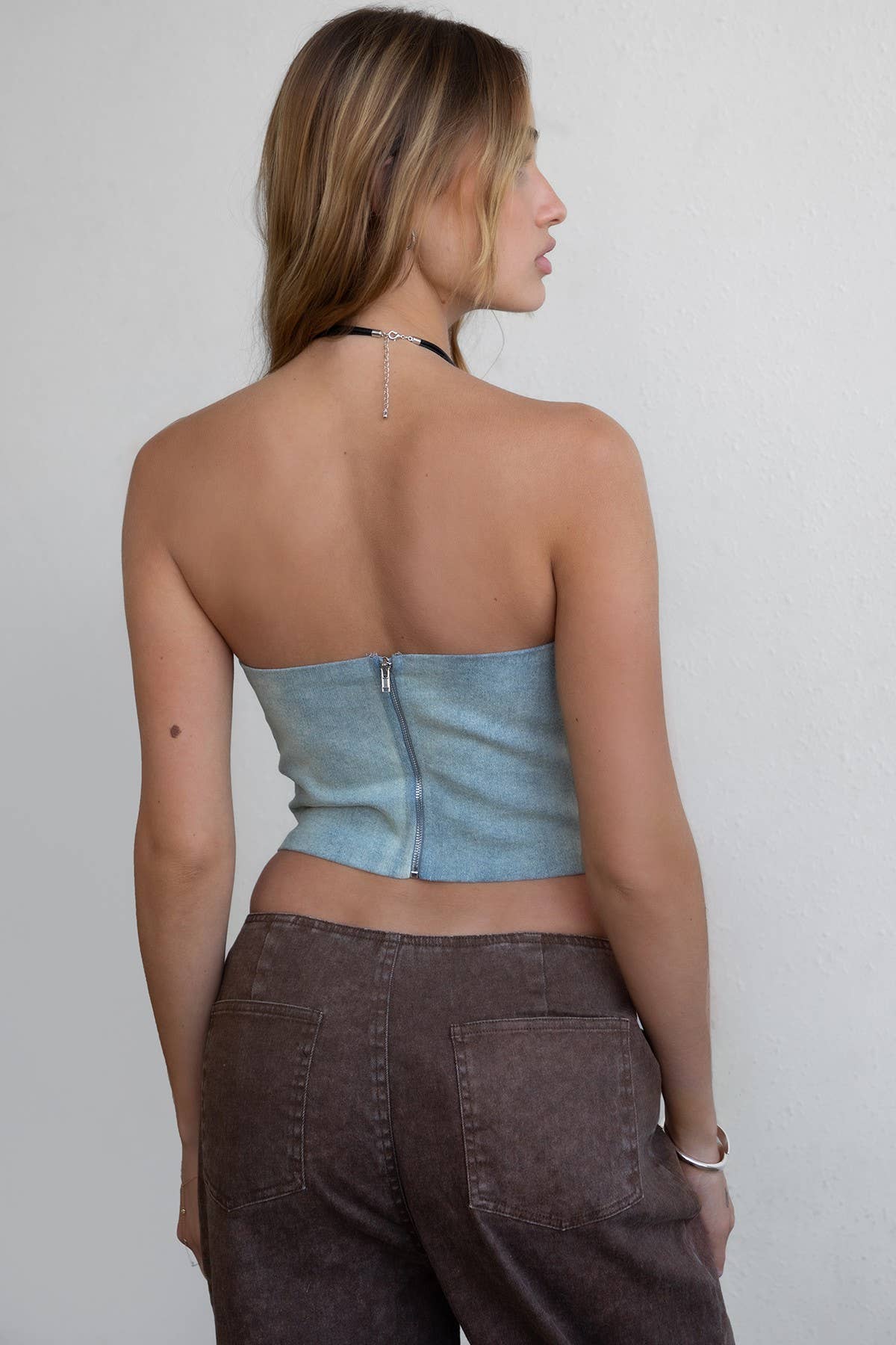 Dust & Dagger Denim Bustier top
