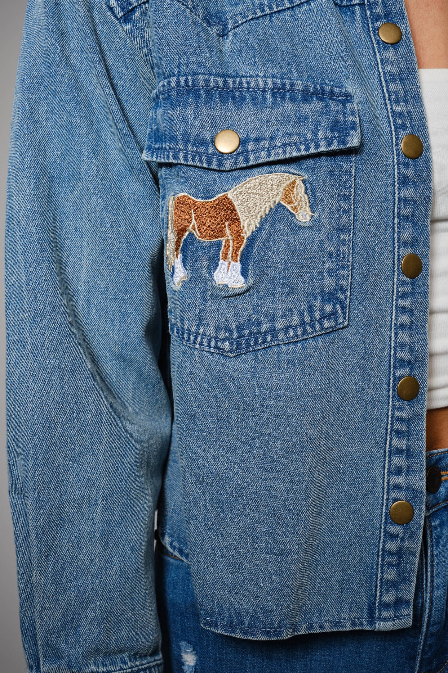 Pony Pockets Denim Jacket