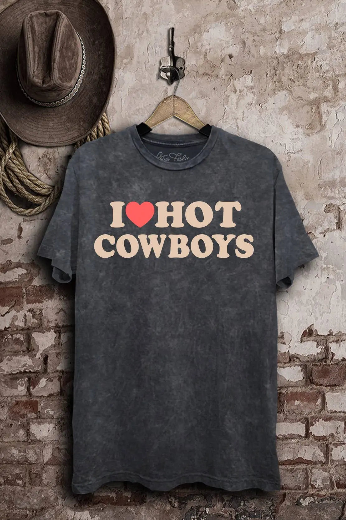 Hot Cowboys Tee – Vintage Western Cowgirl Graphic T-Shirt Lotus Fashion Collection