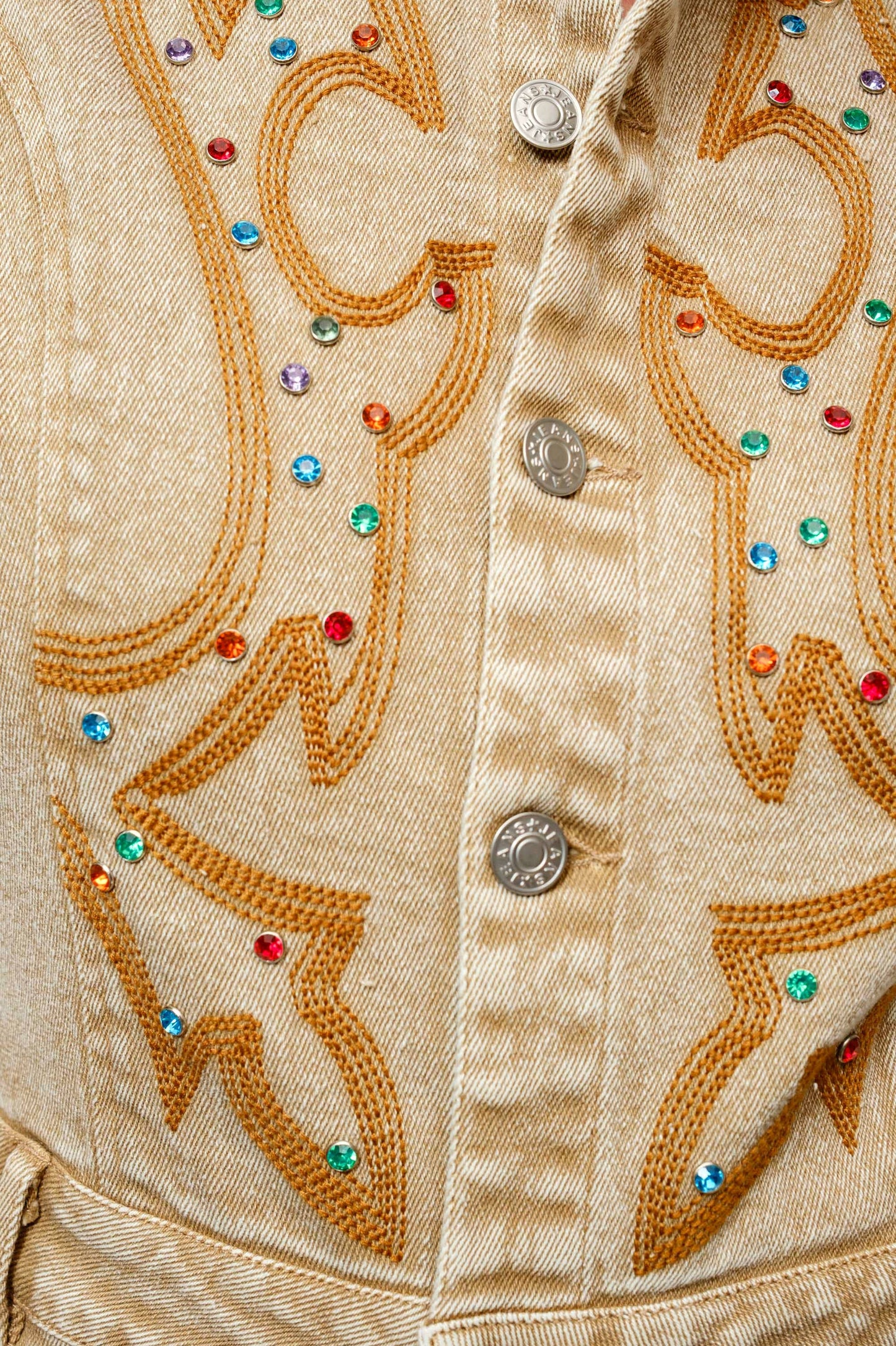 Dusty Trails Embroidered Romper Sandstone