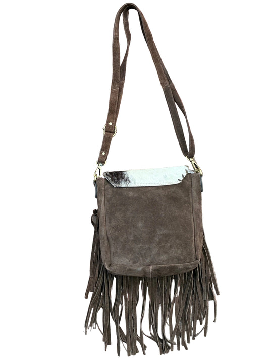 Fringe Leather Crossbody Bag – Western