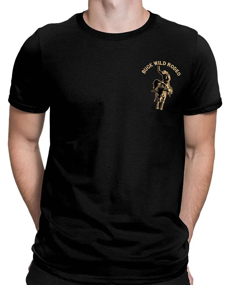 Buck Wild Rodeo Graphic T-Shirt – Western Bull Riding Tee Country Girl Store