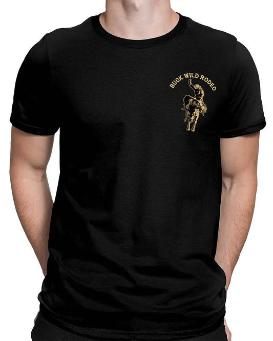 Buck Wild Rodeo Graphic T-Shirt – Western Bull Riding Tee Country Girl Store