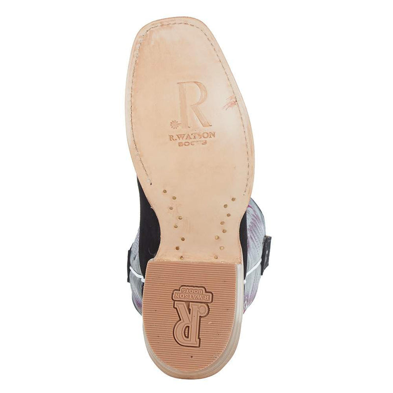 R. Watson Women’s Black Roughout Cutter Toe Cowboy Boots – 13” Last Rodeo Western Wear & Hat Bar