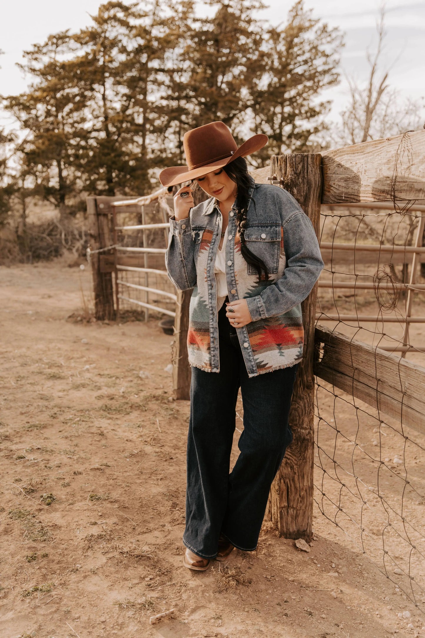 Backcountry Spirit Denim Aztec Jacket MontanaCo