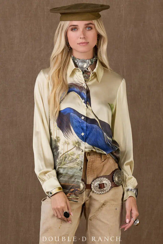 Double D Ranch Louisiana Heron Blouse side view