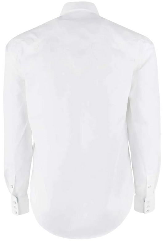 Stetson Men’s White Long Sleeve Western Snap Shirt Last Rodeo Western Wear & Hat Bar