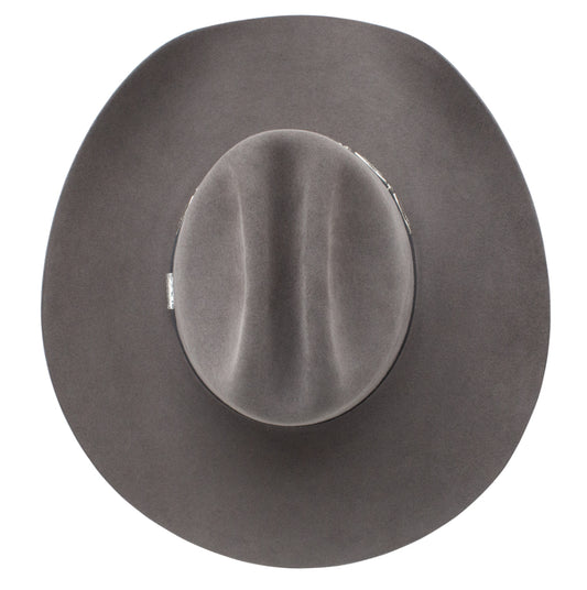 STETSON 6X GRANITE GREY- HAT FELTS WITH CUSTOM HAT BAND