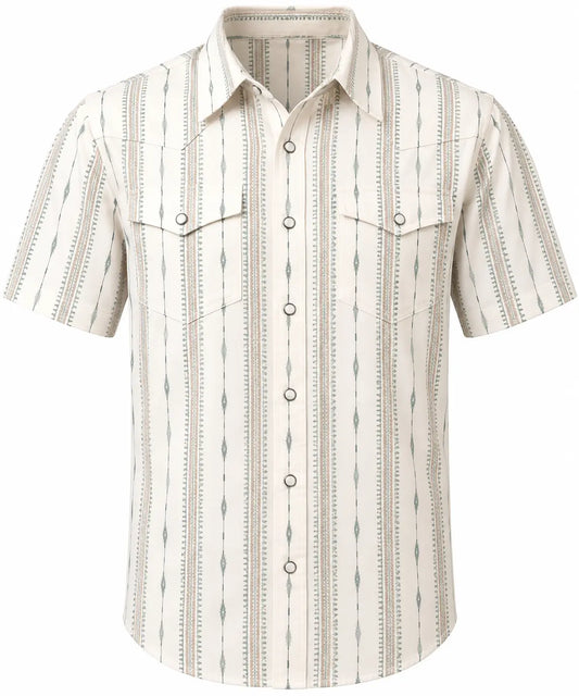 Kimes Ranch Sonny Short Sleeve Western Shirt โ Ivory Stripe Kimes Ranch
