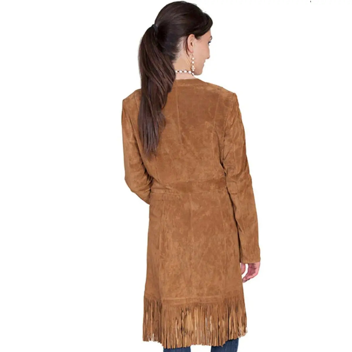 Suede Fringe Coat - Cinnamon - Scully - JSY2C Last Rodeo Western Wear & Hat Bar