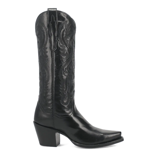 Maria Leather Boot - Black, inside angle