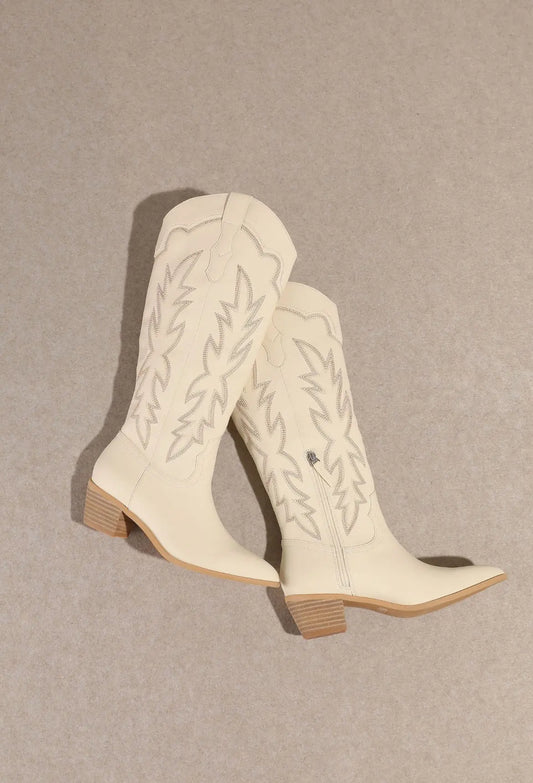 Dusty Trail Cream Cowgirl Boots – Western Boots for Women Miracle Miles
