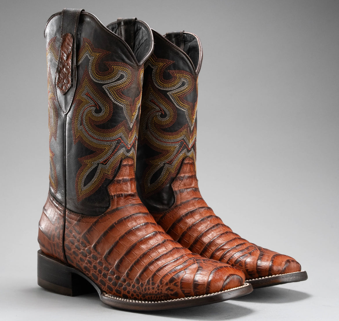 Exotic Caiman Belly Cowboy Boots Square Toe