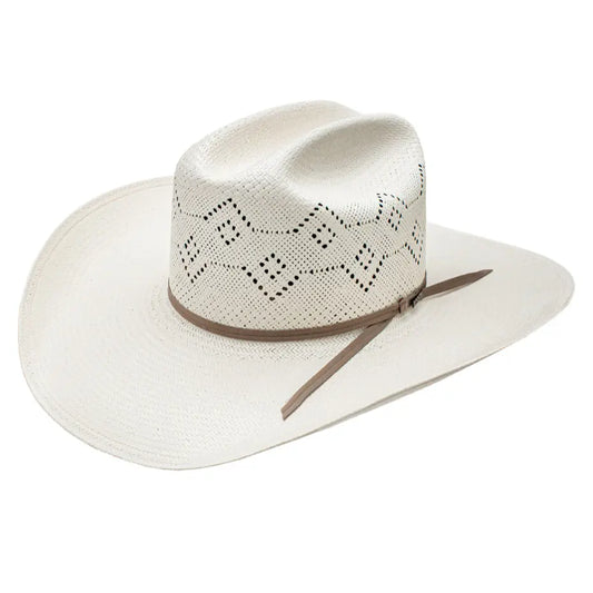 Resistol Brockbank 20X Natural Straw Cowboy Hat Front View – Buy Online at Last Rodeo