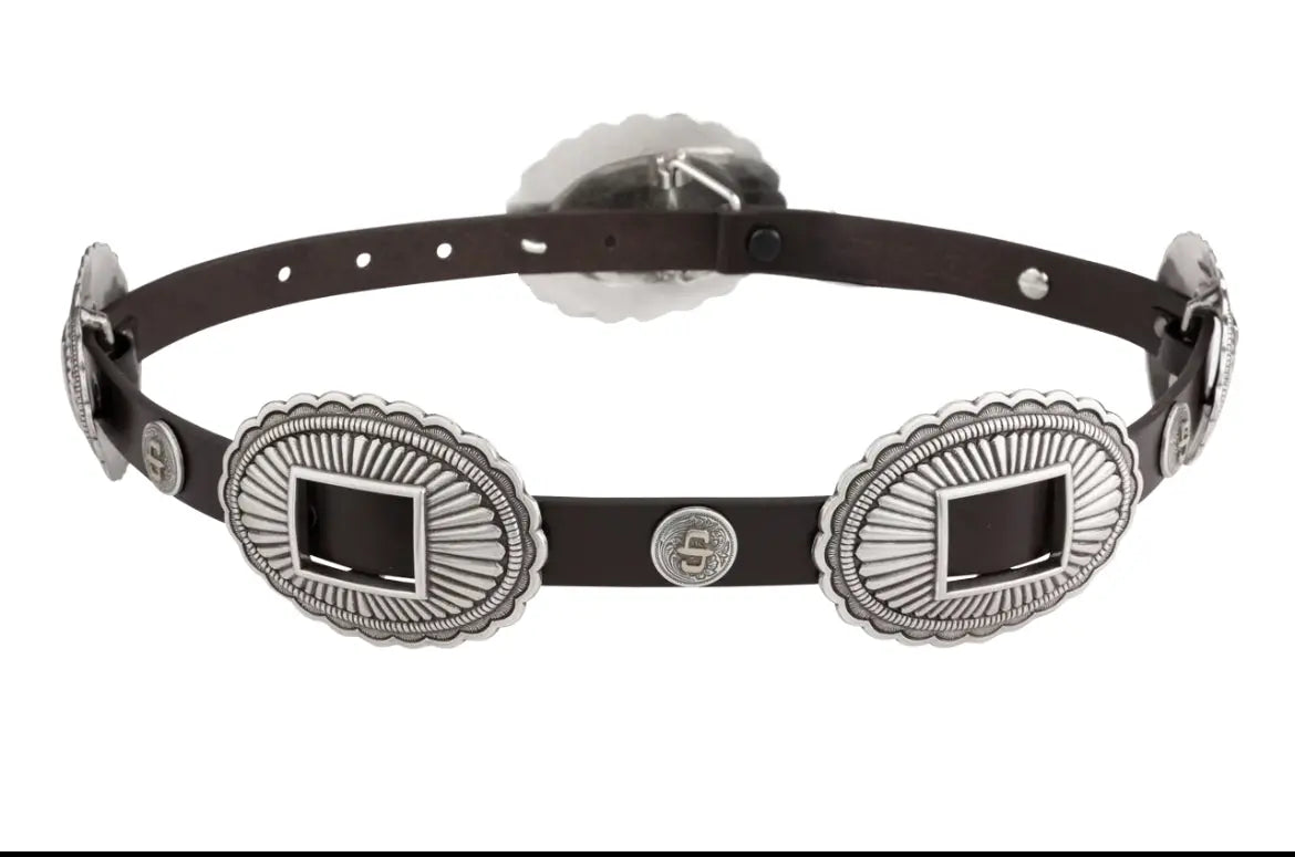 Stetson Women’s Southwestern Concho Leather Belt – Dark Brown Last Rodeo Western Wear & Hat Bar
