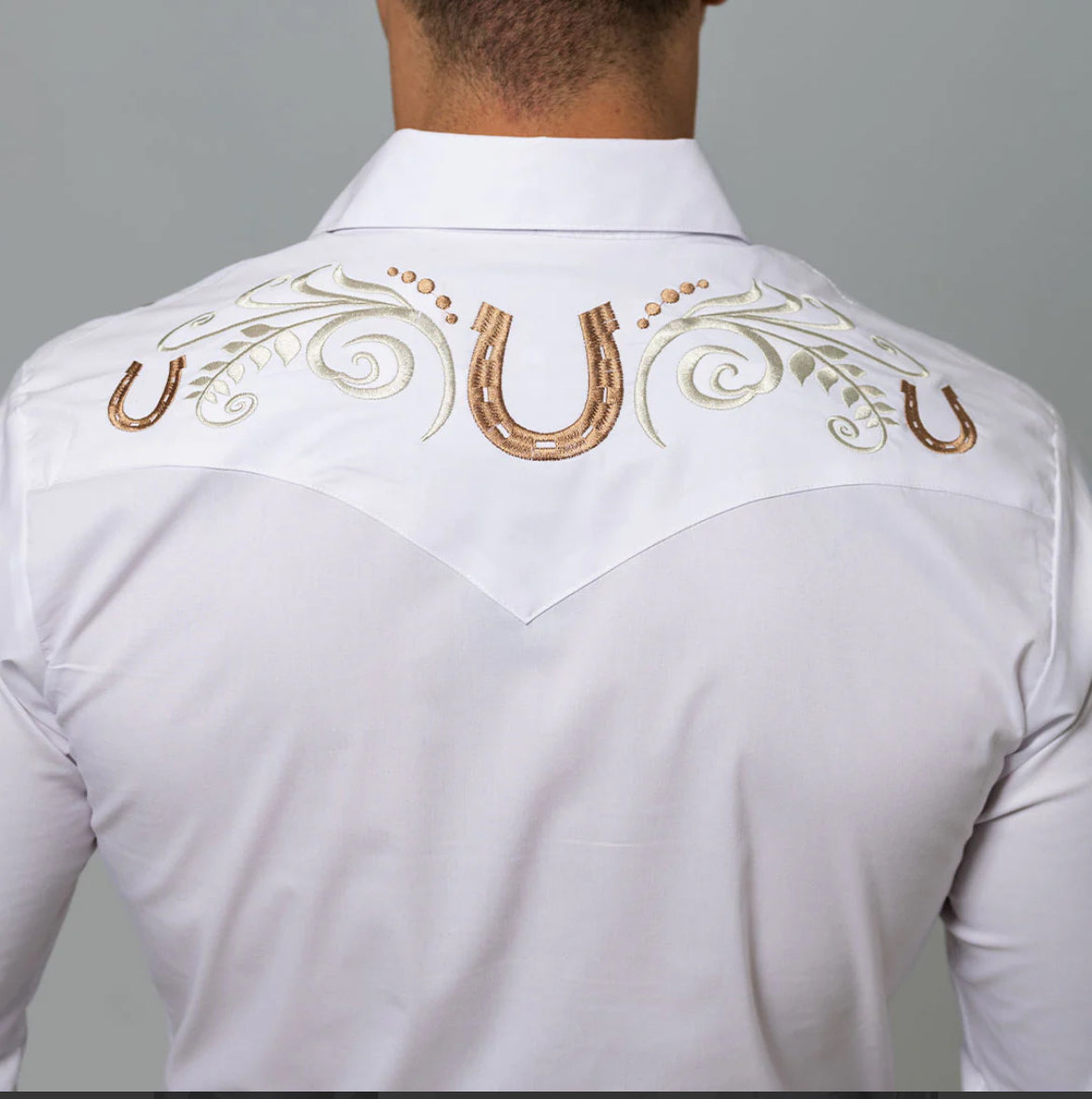 Lucky Horseshoe Embroidered Western Shirt