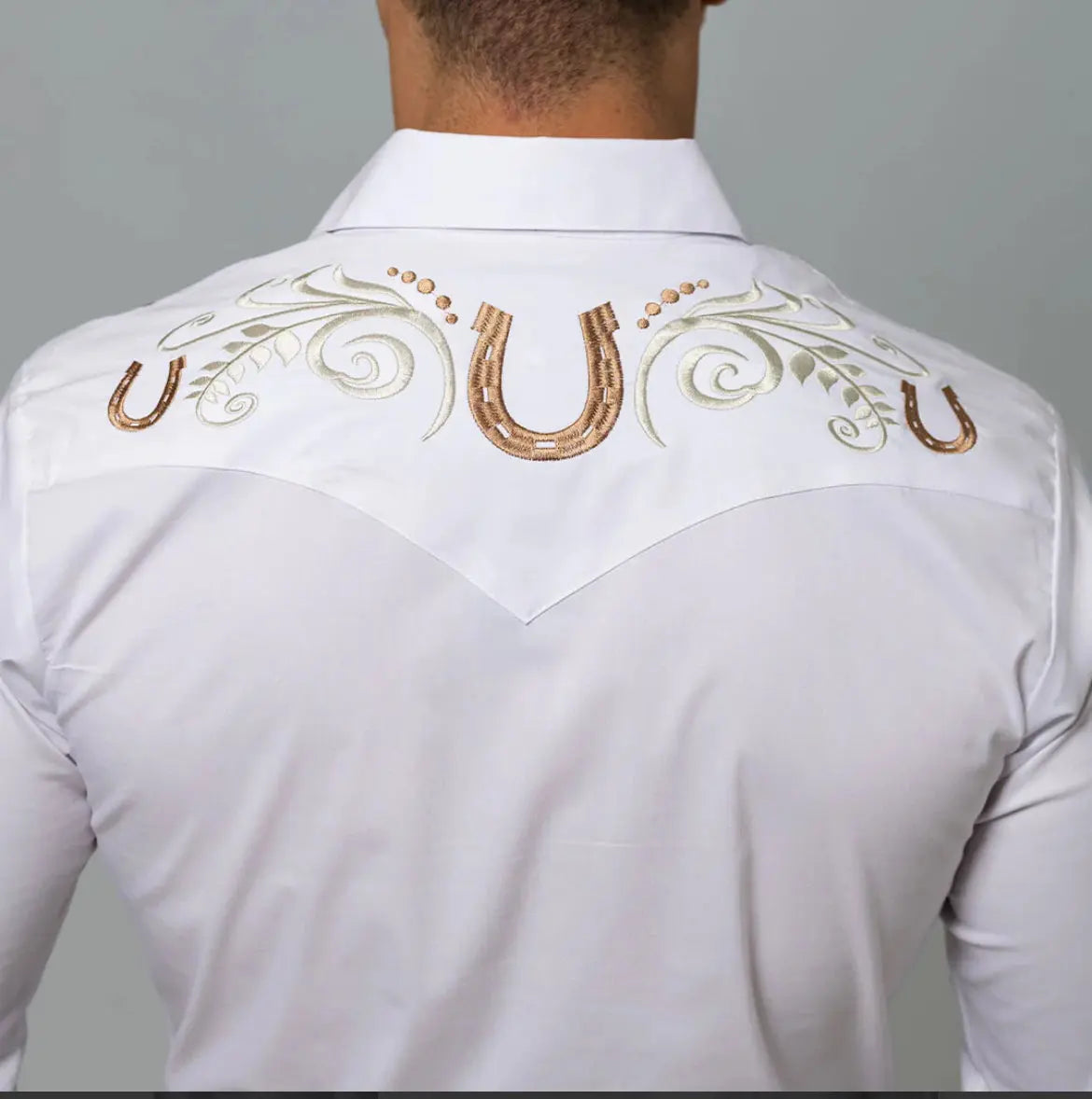 Lucky Horseshoe Embroidered Western Shirt Last Rodeo Western Wear & Hat Bar