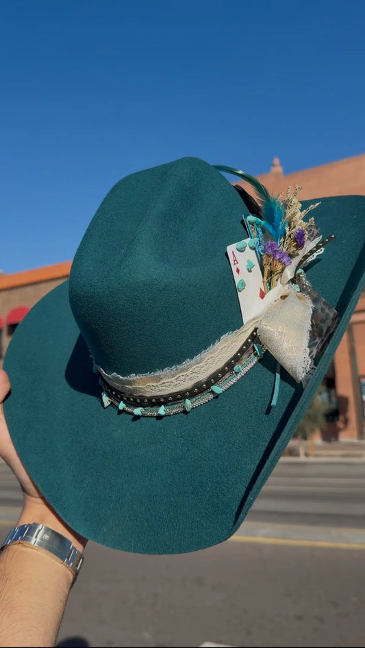 Emerald Royale Turquoise Custom Cowgirl Hat | Women's Western Hat Last Rodeo Western Wear & Hat Bar