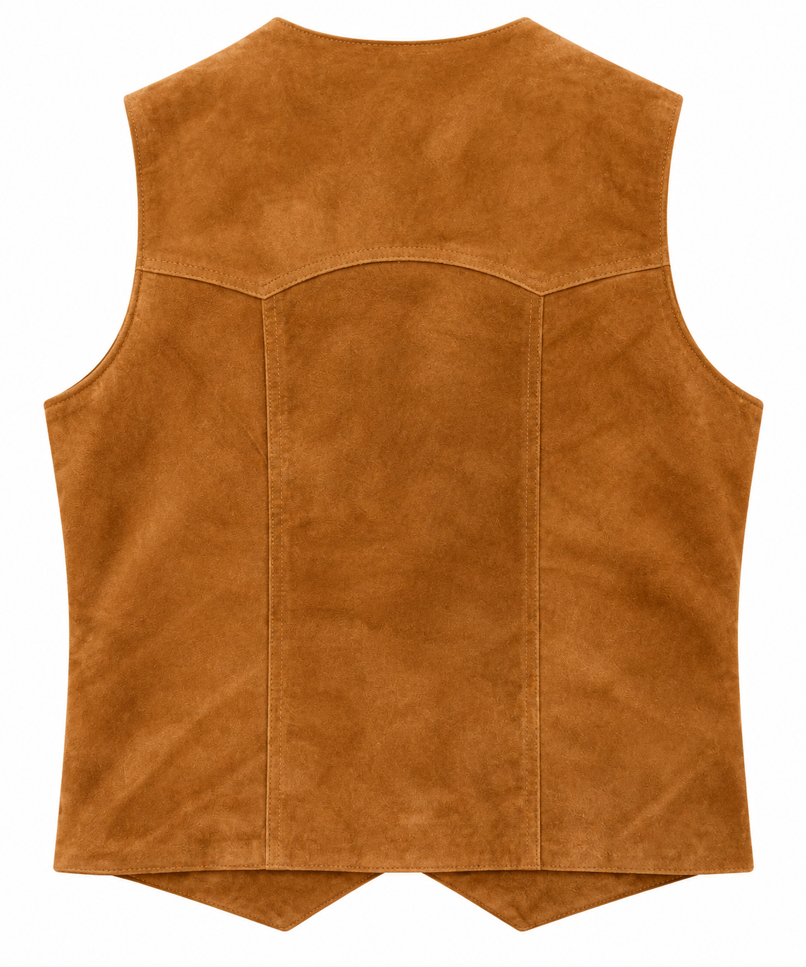 Men’s Tobacco Suede Leather Western Vest
