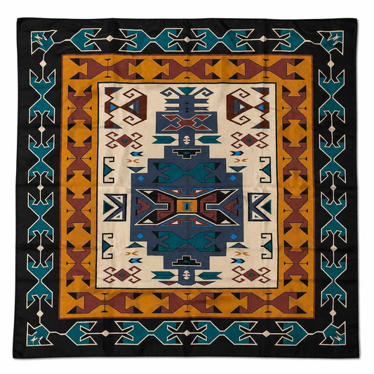 Southwestern Geometric Silk Western Scarf Last Rodeo