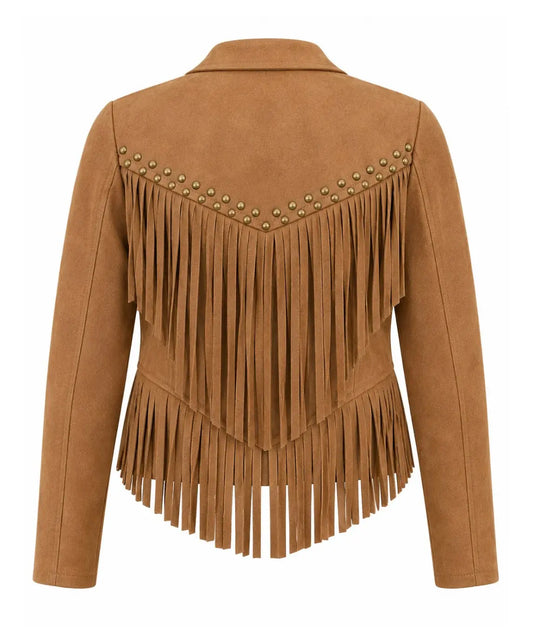 Western Spirit Suede Fringe Jacket Rosa Clothing