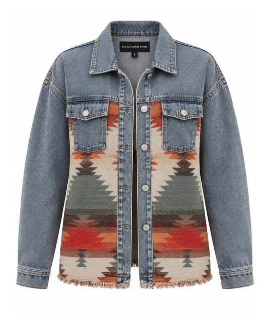 Backcountry Spirit Denim Aztec Jacket MontanaCo