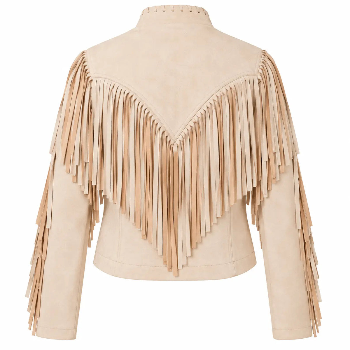 Women’s Cream Suede Fringe Western Jacket W.A.Y. --Wonderful And Young