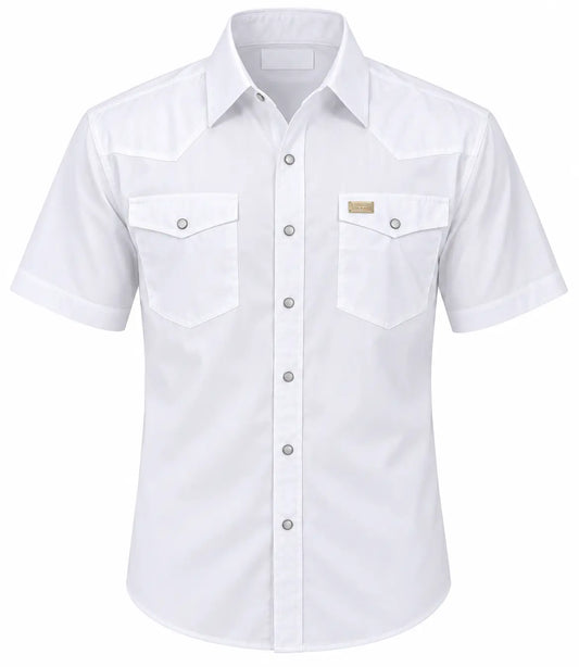 Kimes Ranch Rio Short Sleeve Western Shirt โ White Kimes Ranch
