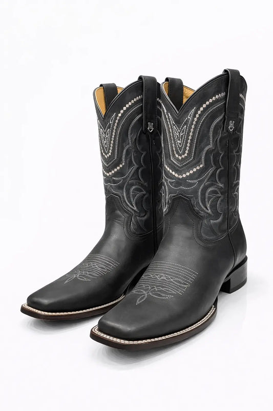 Midnight Rider Black Cowboy Boots Last Rodeo Western Wear & Hat Bar