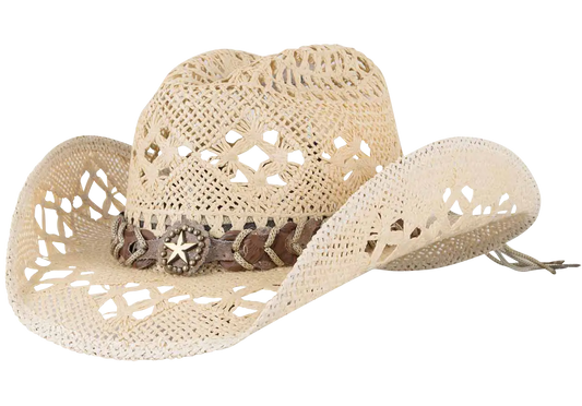 Bullhide Naughty Girl Straw Cowboy Hat Womens Ventilated Front View – Buy Online at Last Rodeo