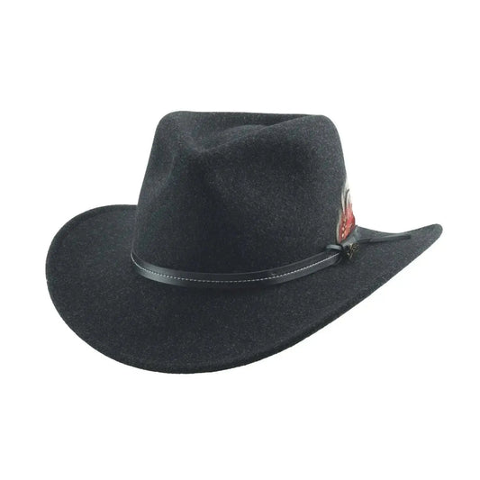 Crushable Faux Felt Cowboy Hat – Lightweight Western Style (Black / Olive) Last Rodeo Western Wear & Hat Bar
