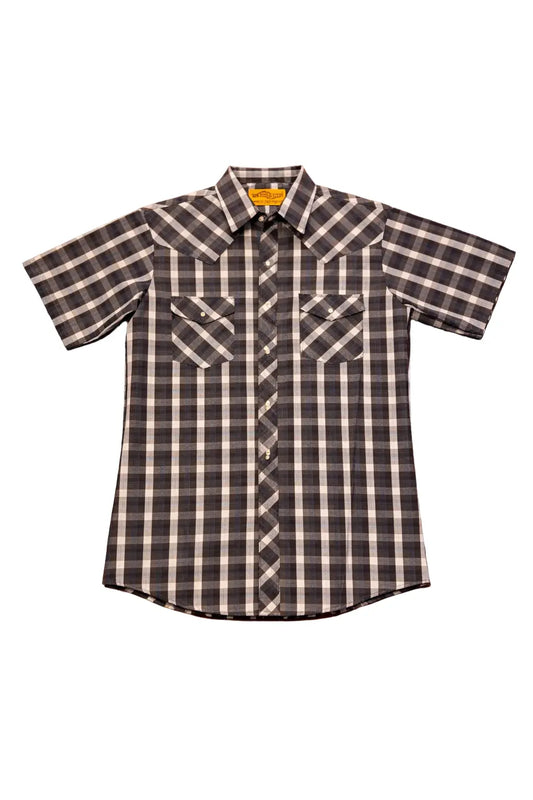 Men’s Brown Plaid Western Snap Shirt – Classic Cowboy Fit Last Rodeo Western Wear & Hat Bar