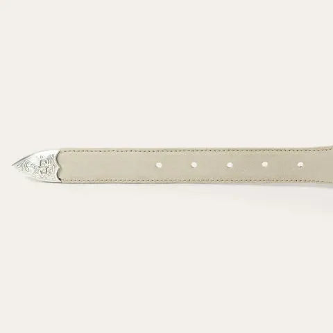 Stetson x THE GREAT. Women’s Western Narrow Suede Belt – Cream Last Rodeo Western Wear & Hat Bar