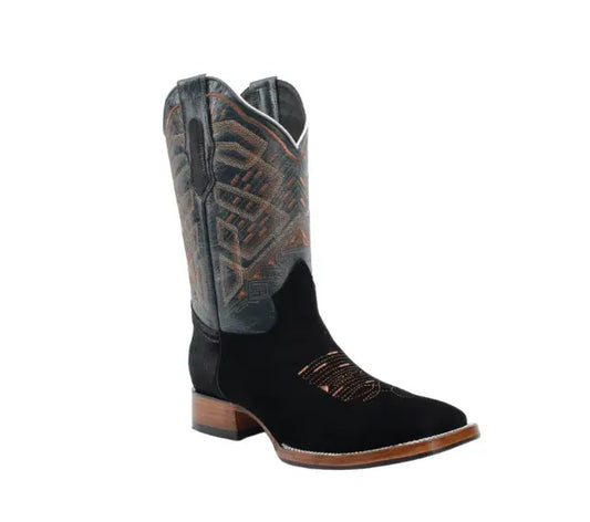 Black Suede cowboy boots Last Rodeo Western Wear & Hat Bar