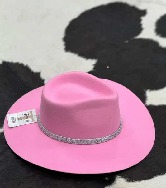 Pink Cowgirl Felt Hat M&f