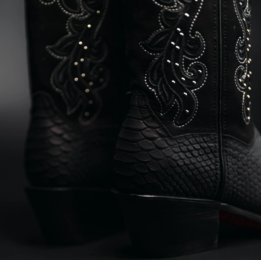 Midnight Rodeo Black Python Cowgirl Boots