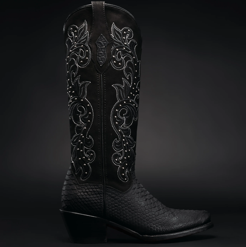 Midnight Rodeo Black Python Cowgirl Boots