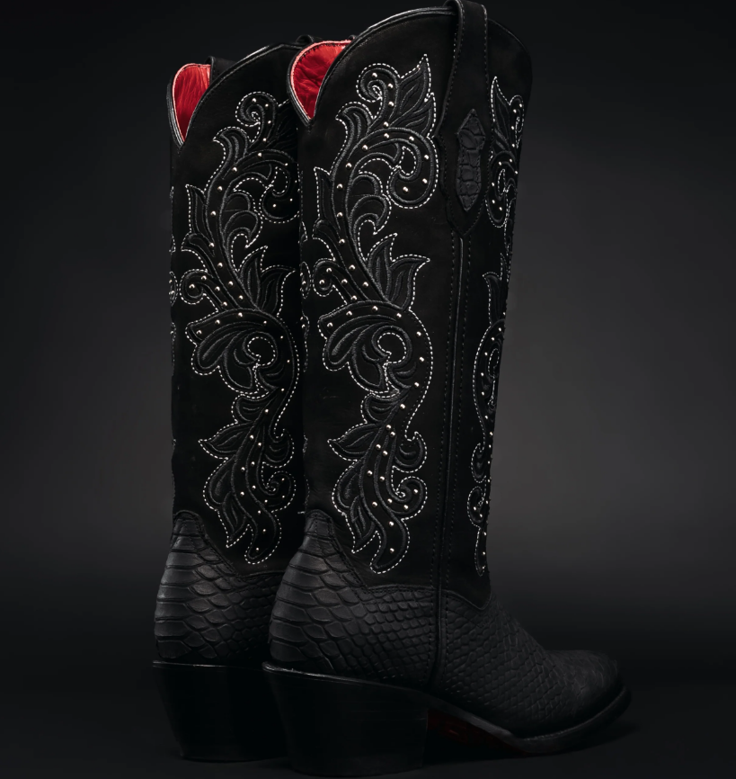 Midnight Rodeo Black Python Cowgirl Boots