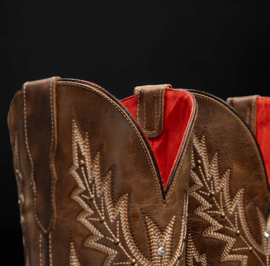 Desert Star Tall Brown Python Cowgirl Boots