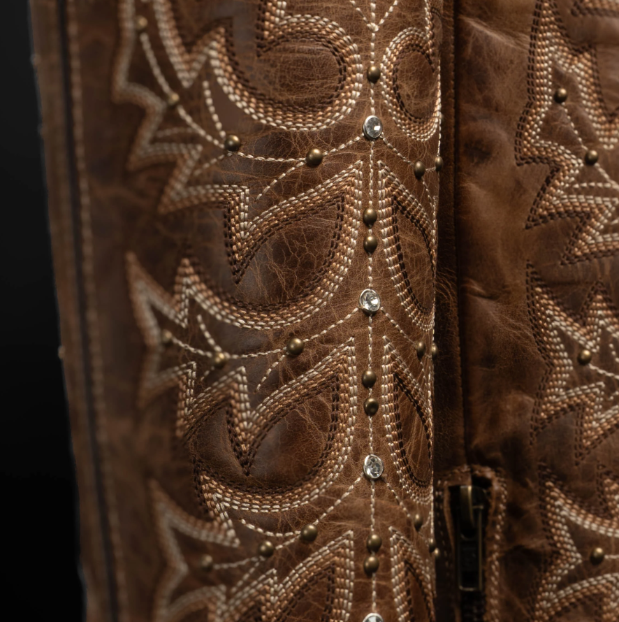 Desert Star Tall Brown Python Cowgirl Boots