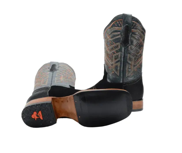 Black Suede cowboy boots Last Rodeo Western Wear & Hat Bar