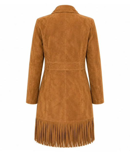 Suede Fringe Coat - Cinnamon - Scully - JSY2C Last Rodeo Western Wear & Hat Bar