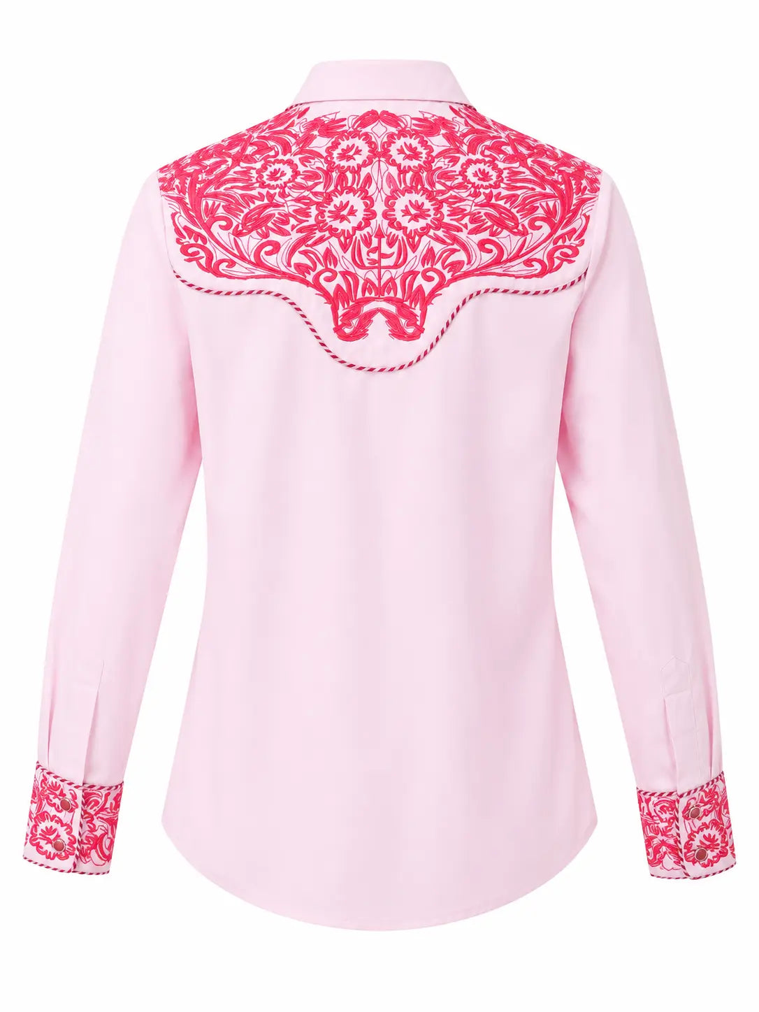 Women’s Pink Embroidered Western Shirt