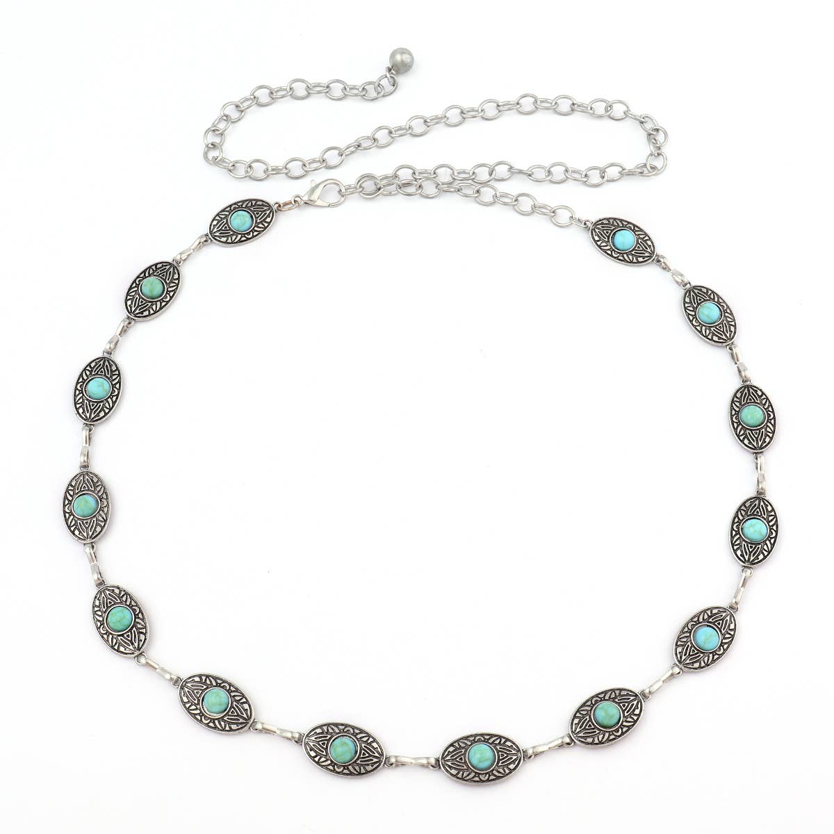 Petite Turquoise Oval Concho Belt