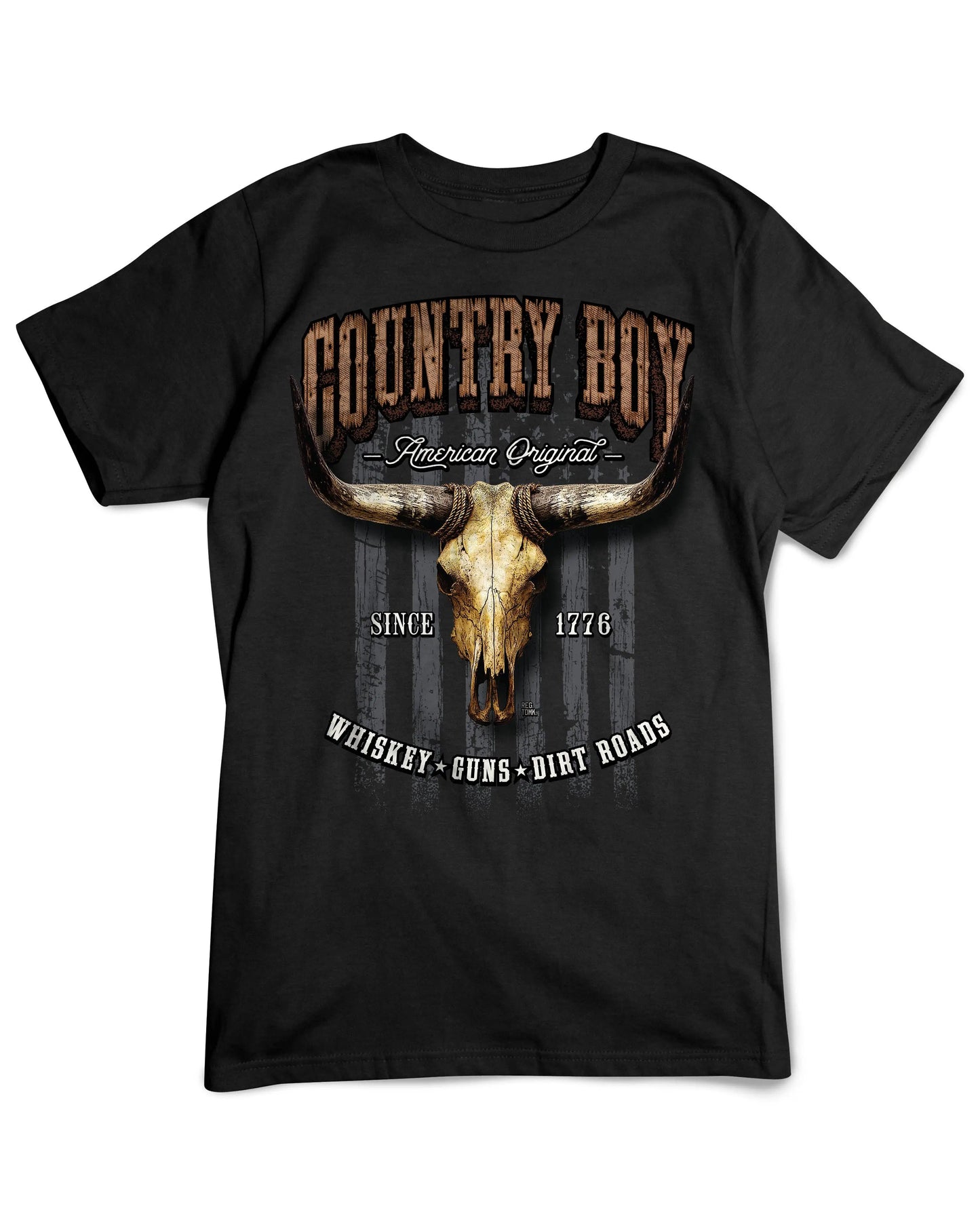 Country Boy American Original T-Shirt Black Country Girl Store