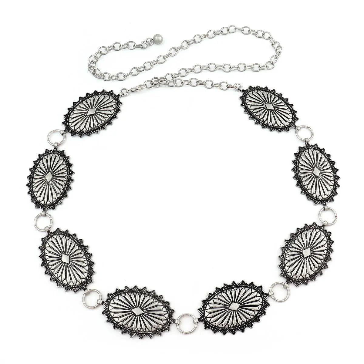 Silver Concho Chain Belt Nativo