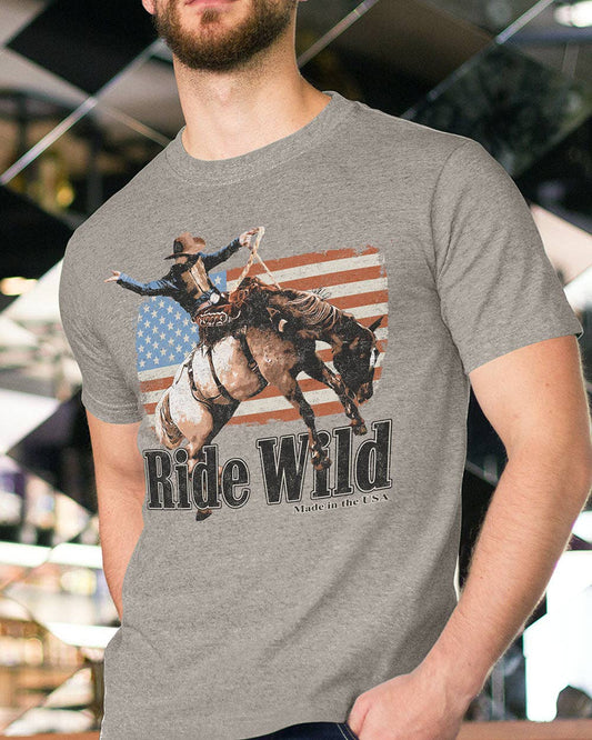 Ride Wild Cowboy Graphic T-Shirt