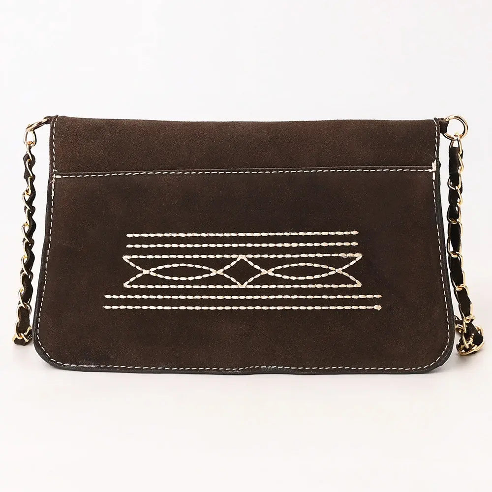 American Darling Brown Suede Western Crossbody Bag with Embroidery Last Rodeo Western Wear & Hat Bar